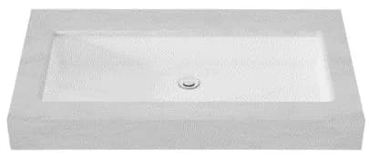 Rectangular Under Counter Lavatory w/bracket (880x375mm) - WHITE
