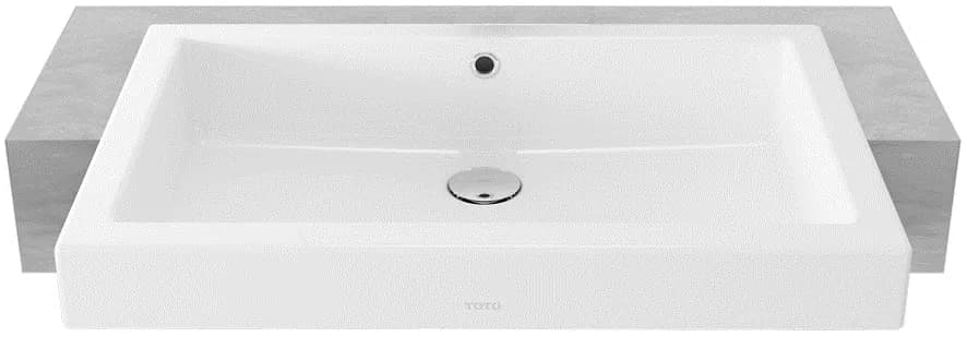 Semi Recessed Lavatory w/bracket (600 x 400 x 150mm) - WHITE