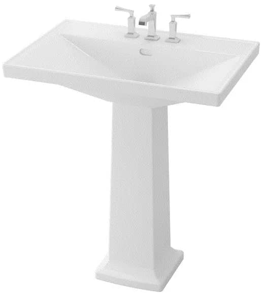 Toja Lavatory 1 Tap Hole W/ Bracket (730 x 500 mm) - WHITE