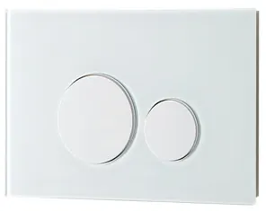 Dual Flush Panel ( Round Button ) ( Glass Type )( Matched with WH171A & WH172A )without logo MB176G#NL by TOTO