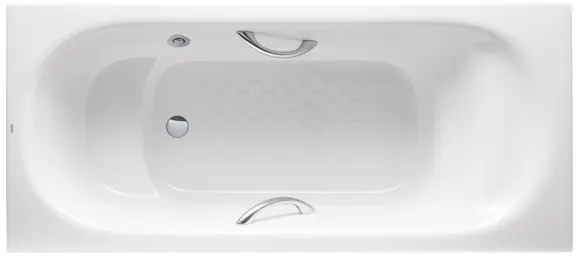 "Pearl" Acrylic Bathtub w/ hand grip, 200L ( 1700W x 750D x 560H mm ) - WHITE