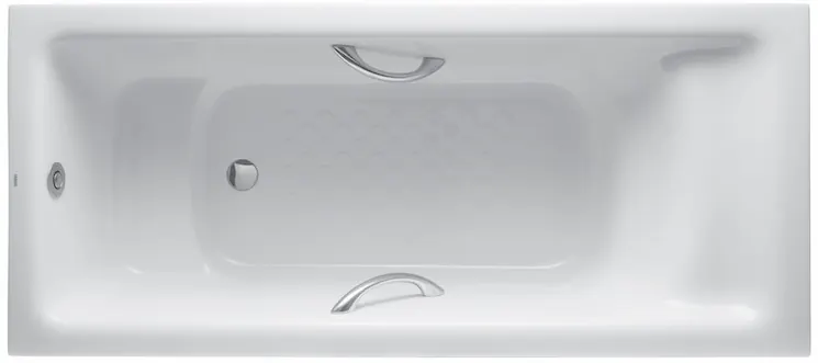 "Pearl" Acrylic Bathtub w/ hand grip, 203L ( 1700W x 750D x 560H mm ) - WHITE