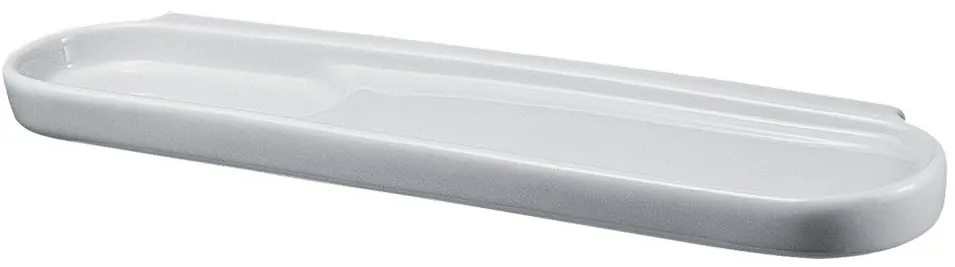 Shelf w/soap dish (600 x 200mm) - WHITE