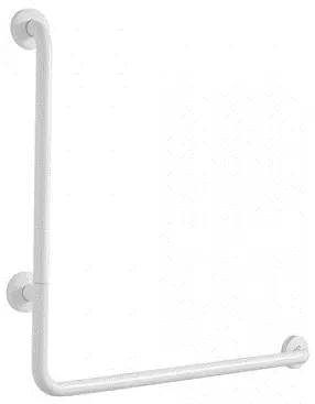 L Shape Grab Bar, Left (Including installation Bolts) - WHITE