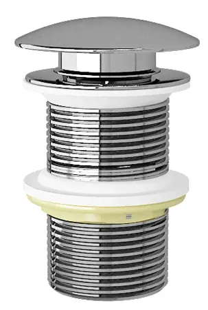 One Push Pop-Up Waste W/O Overflow Hole - CHROME