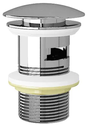 One Push Pop-Up Waste W/ Overflow Hole - CHROME
