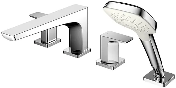 "GE" Bath & Shower Set ( 4 holes ) - CHROME