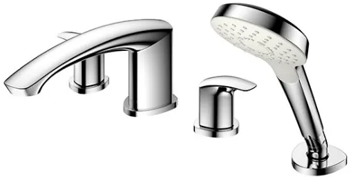 "GM" Bath & Shower Set ( 4 holes ) - CHROME