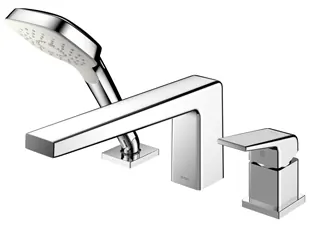 "GB" Bath & Shower Set ( 3 holes )(TBG10305D) - CHROME