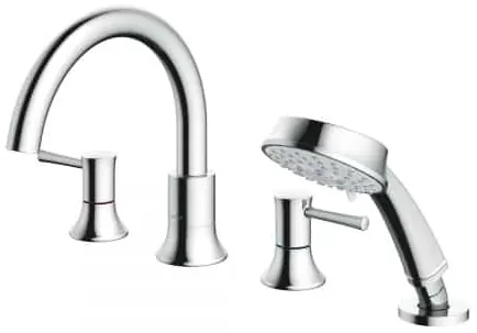 TOTO "LN" Bath & Shower Set (4 Hole)(TBS02202B) - CHROME