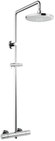 TOTO "G Shower" Thermostat Shower Column w/ 1-Mode Round Fixed Shower Head, w/o Hand Shower - CHROME