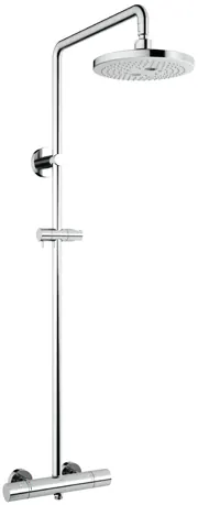 TOTO "G Shower" Thermostat Shower Column w/ 2-Mode Round Fixed Shower Head, w/o Hand Shower - CHROME