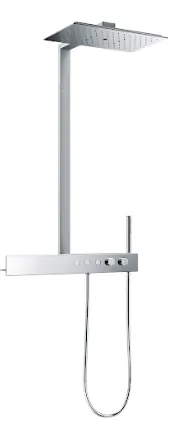 "Z"Thermostat Shower Column ( White ) - CHROME / WHITE