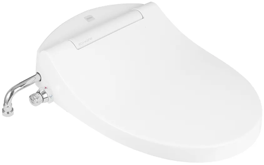 Eco-Washer W/Bidet Function, Round, Soft Closing (Long Elbow) - WHITE