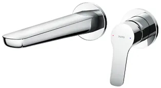 TOTO "GS" Wall Mount Single Lever Lavatory Faucet (Long) (w/o Popup)(TLG03308DA) - CHROME