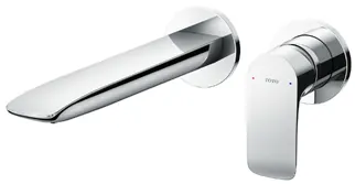 TOTO "GA" Wall Mount Single Lever Lavatory Faucet (Long)(w/o Popup)(TLG04310DA) - CHROME