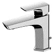 "GE" Single Lever Lavatory Faucet w/ Popup - CHROME