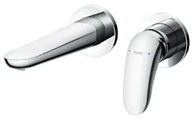 TOTO "LC" Wall Mount Single Lever Lavatory Faucet (Short)(w/out Popup) - CHROME