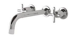 "Hayon" Cross Handle Combination Wall Type Lavatory Faucet TX118LYC by TOTO
