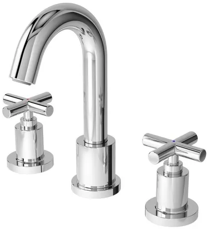"Ego II" 8" Cross Handle Lavatory Faucet W/ 1 1/4" Pop-Up Waste - CHROME