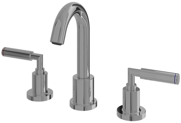 "Ego II" 8" Lever Handle Lavatory Faucet W/ 1 1/4" Pop-Up Waste - CHROME
