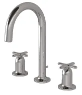 "Hayon" 8" Cross Handle Lavatory Faucet w/ 1” One Push Pop-Up Waste - CHROME