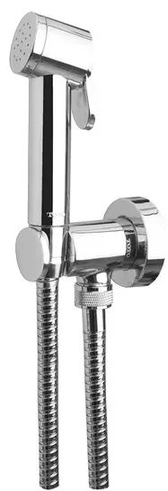 "Ego" Shower Spray W/Automatic Stop Valve, Chrome - CHROME