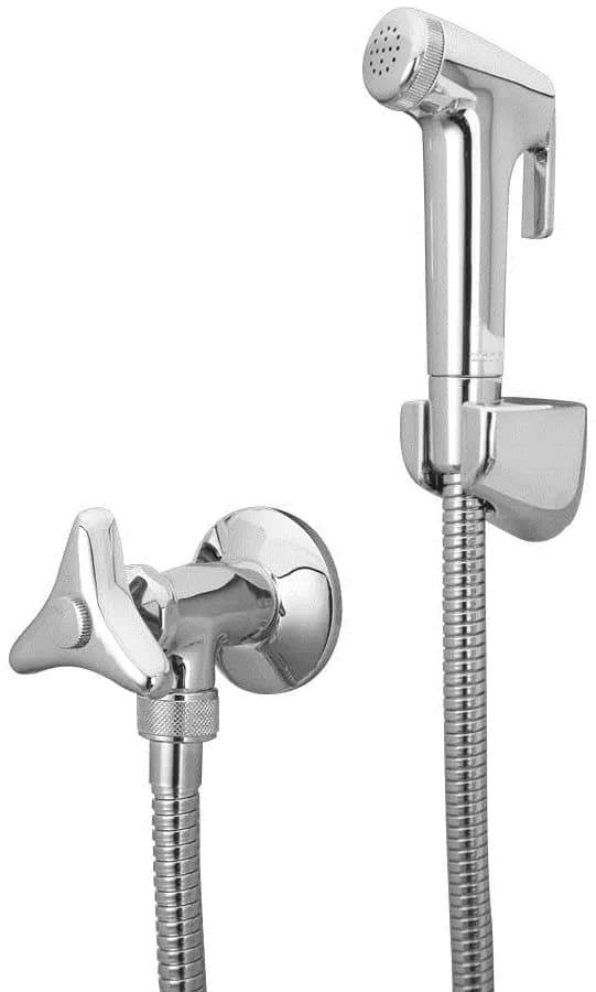Shower Spray W/Stop Valve, Chrome - CHROME