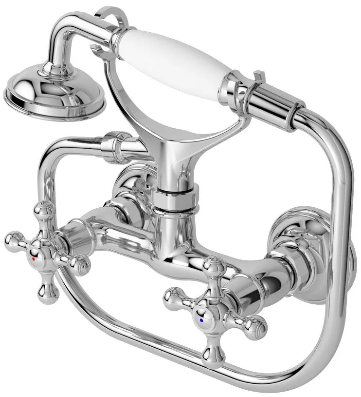 "Curio" Cross Handle Combination Shower Set - CHROME