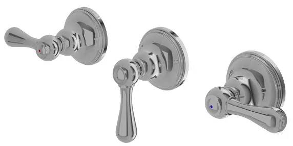 "Curio" Lever Handle Mixing Valve for Bath & Shower W/Diverter - CHROME