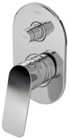 "Rei S" Single Lever Bath & Shower Mixer W/Diverter - CHROME