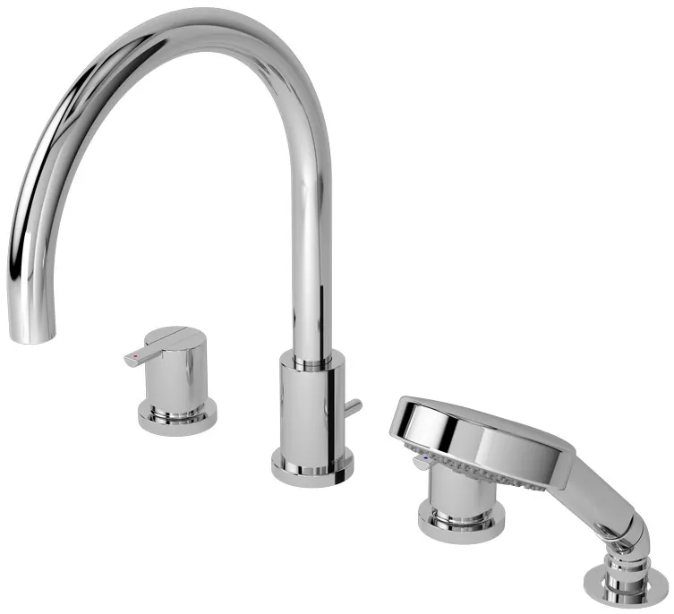 "Ego" 4 Holes Bath & Shower Set ( TX447SEN ) - CHROME