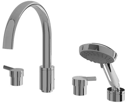 "Vektor" 4 Holes Bath & Shower Set - CHROME