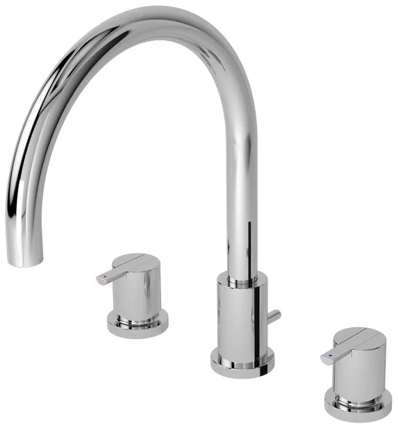 "Ego" Bath Filler & Mixer - CHROME