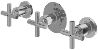 "Ego II" Cross Handle Mixing Valve for Bath & Shower W/Diverter - CHROME