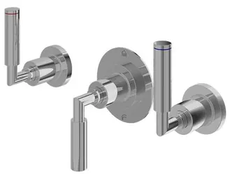 "Ego II" Lever Handle Mixing Valve for Bath & Shower W/Diverter - CHROME