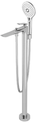 "HA" Lever Handle Floor Standing Single Lever Bath & Shower Set - CHROME