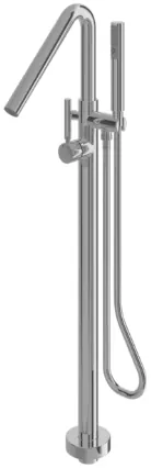 "Ego II" Lever Handle Floor Standing Single Lever Bath & Shower Set - CHROME