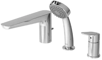 "Umi" 3 Holes Bath & Shower set - CHROME
