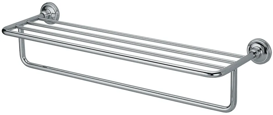 "Curio" Combination Towel Shelf & Towel Bar (L= 660 mm) - CHROME