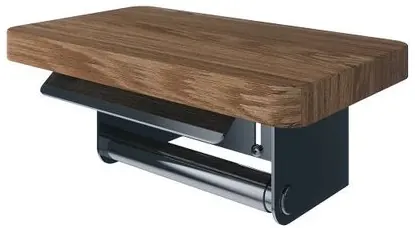 Paper Holder W/Shelf (Oak) - OAK