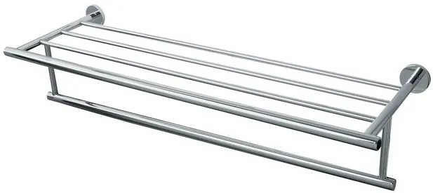 "Ego II" Combination Towel Shelf & Towel Bar (L= 660 mm) - CHROME