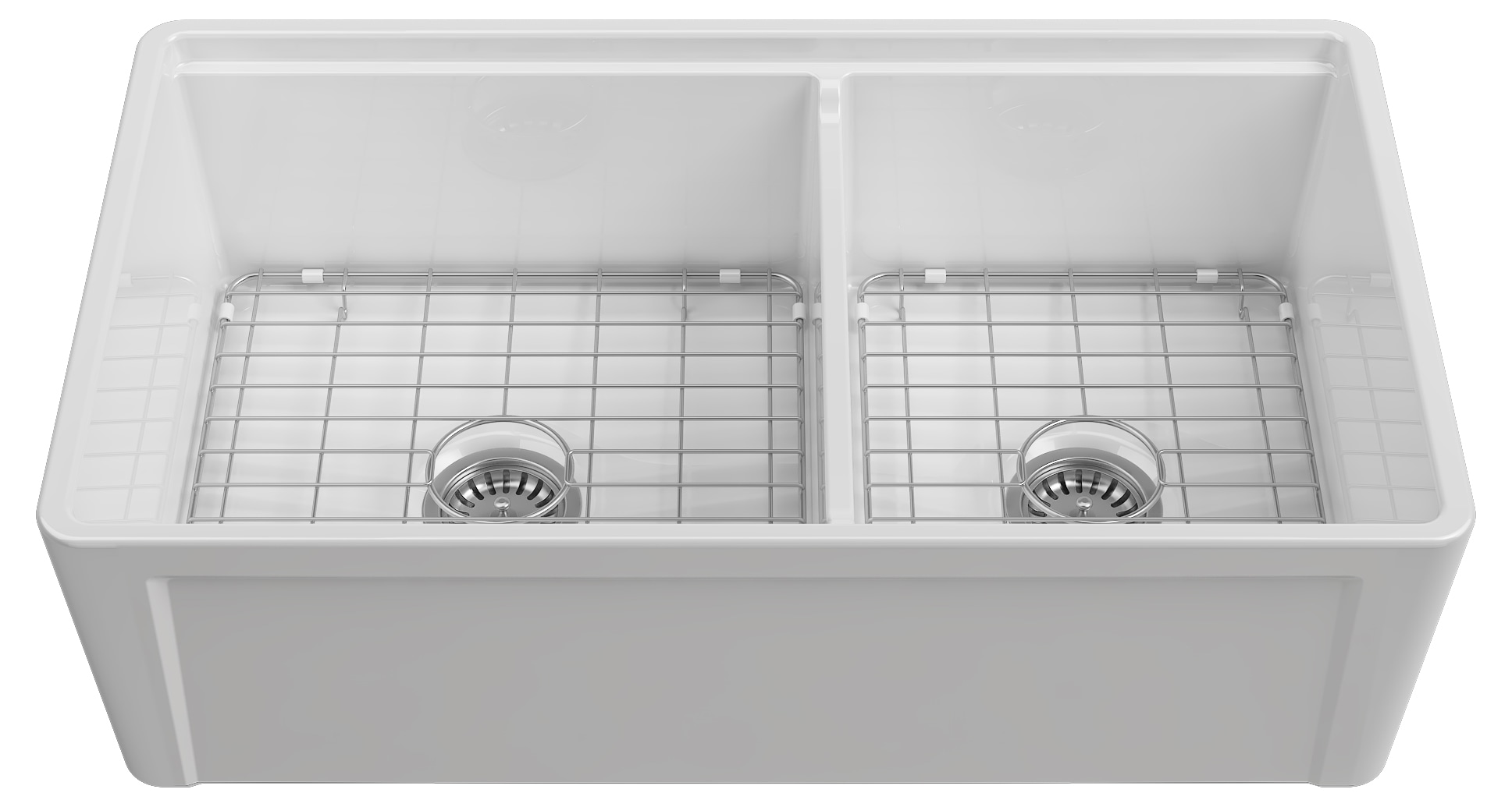 Isvea Savonna Workstation American Sink Double-Chamber 84 cm - white