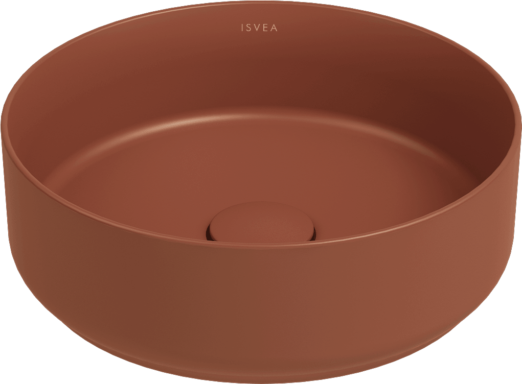 Isvea Infinity Counter-Top Washbasin 36 cm - terracotta