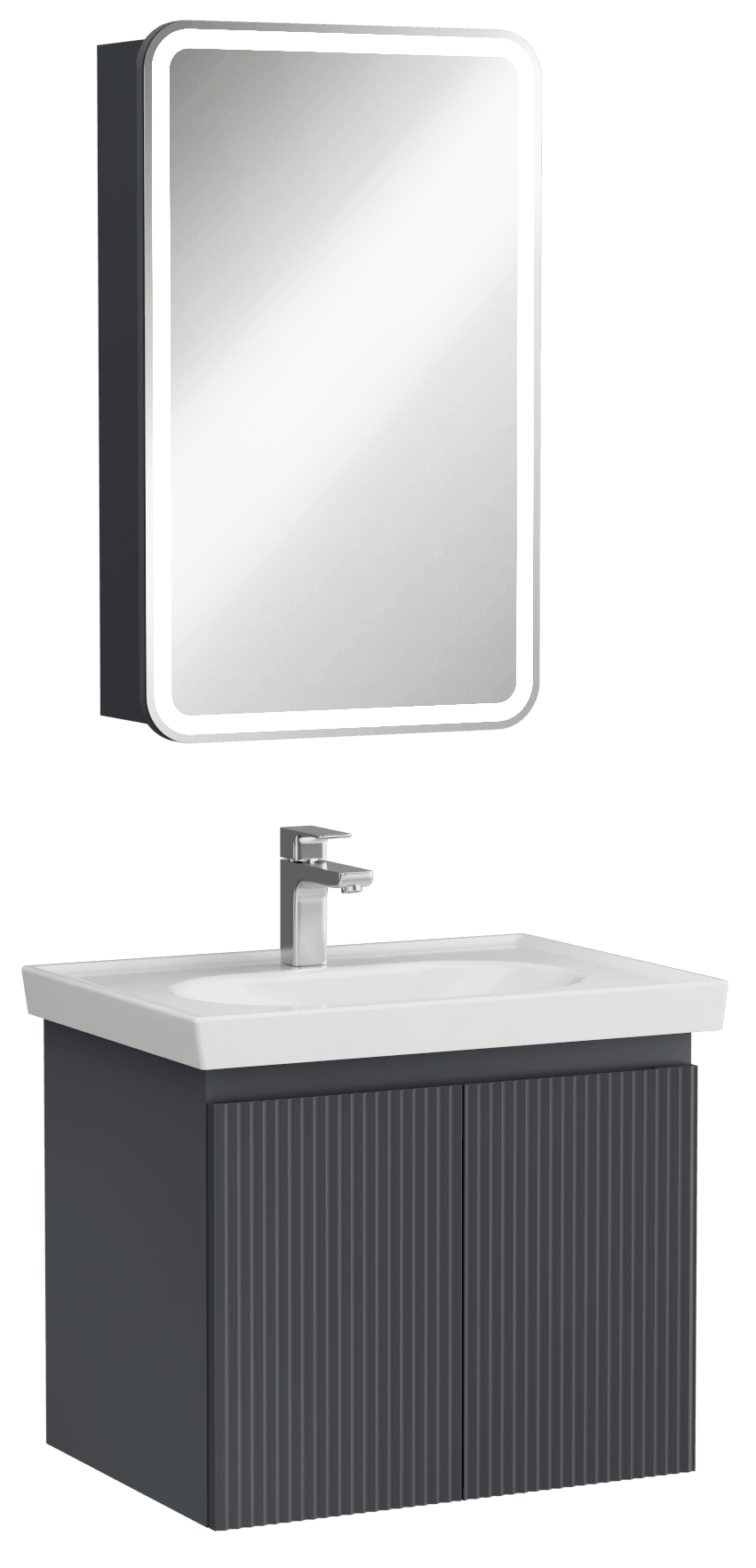 Isvea Finestra Washbasin Cabinet 60 cm - anthracite