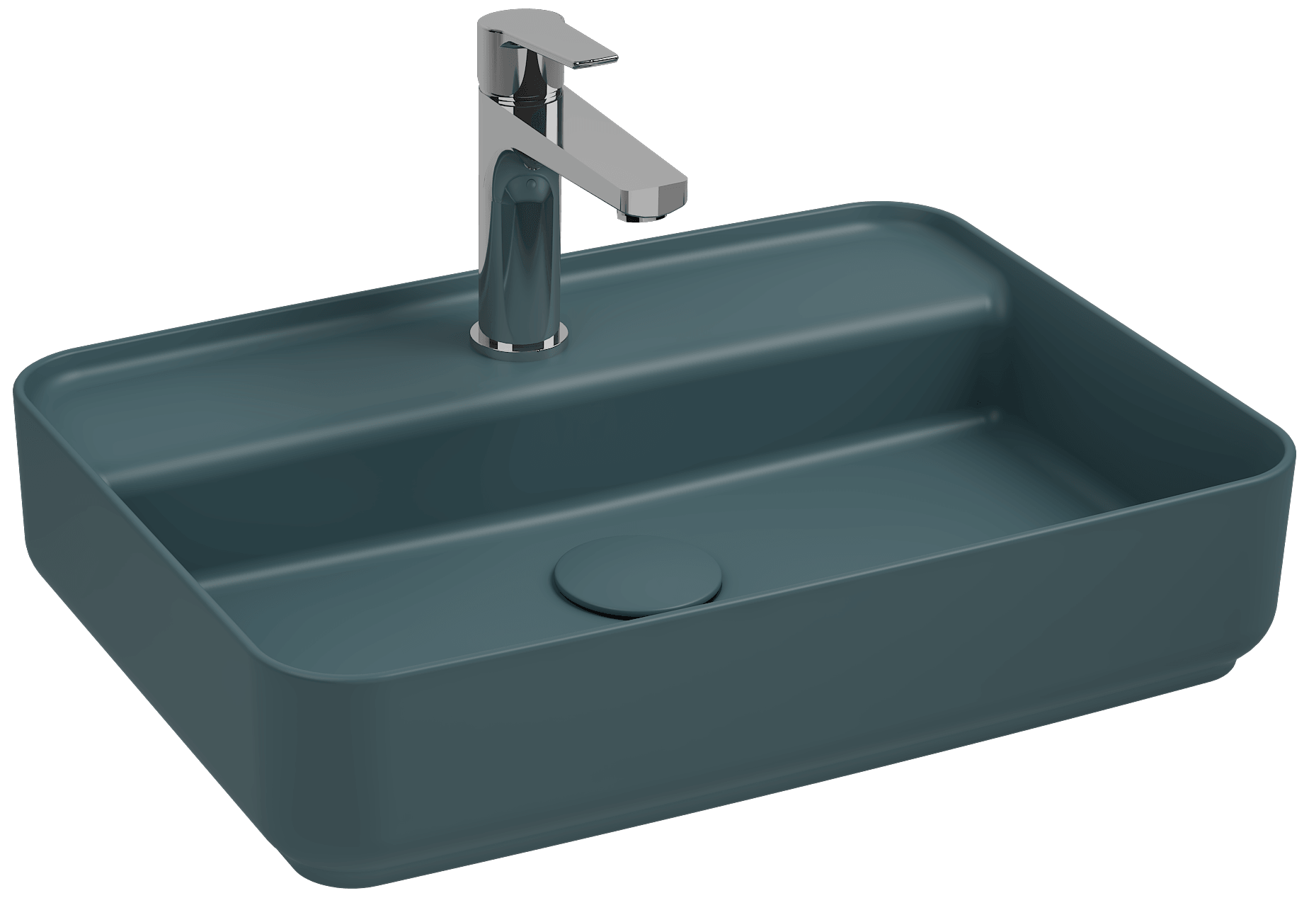 Isvea Infinity Counter-Top Washbasin 55cm - petrol green