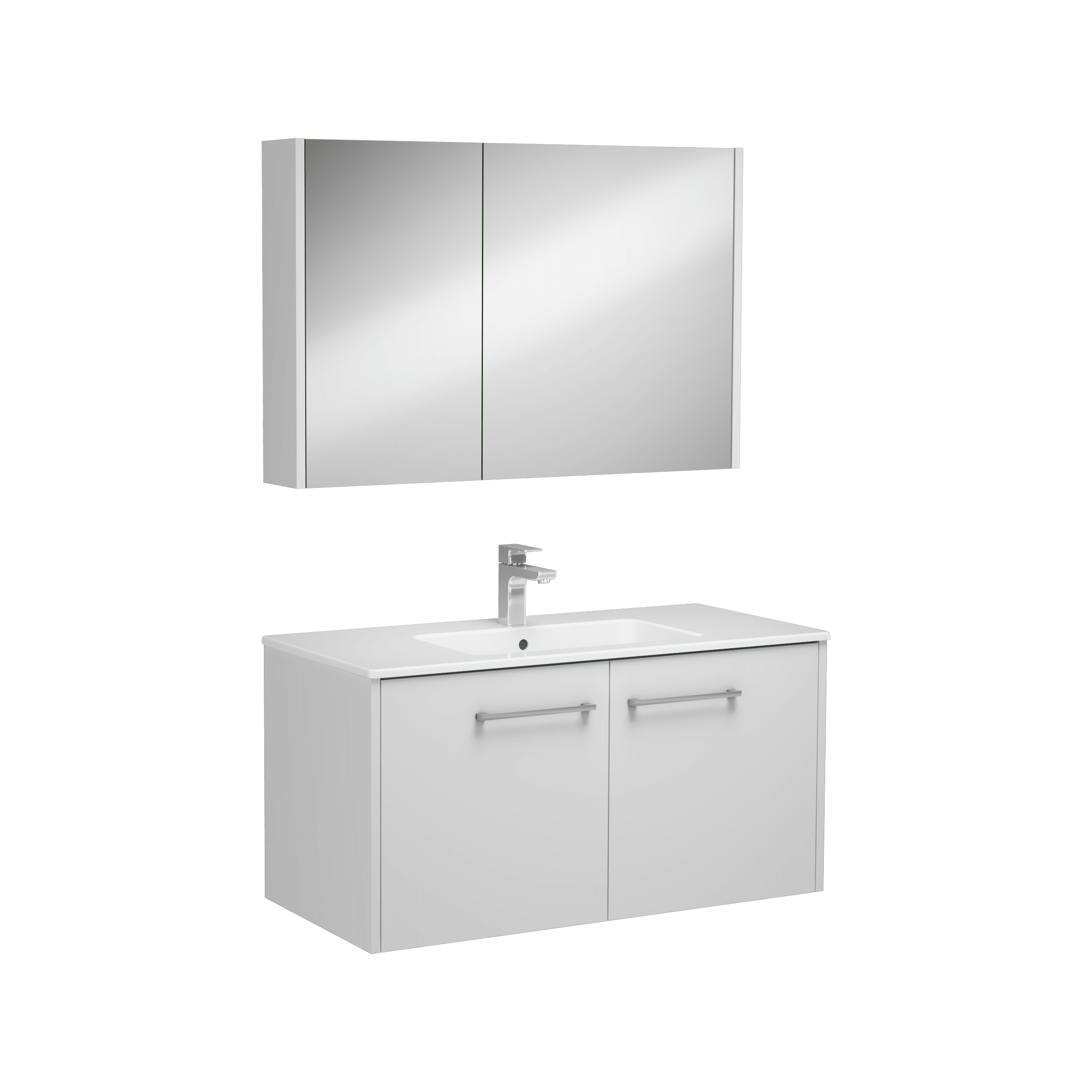 Isvea Combinato Washbasin Cabinet with Cover 100 cm - white