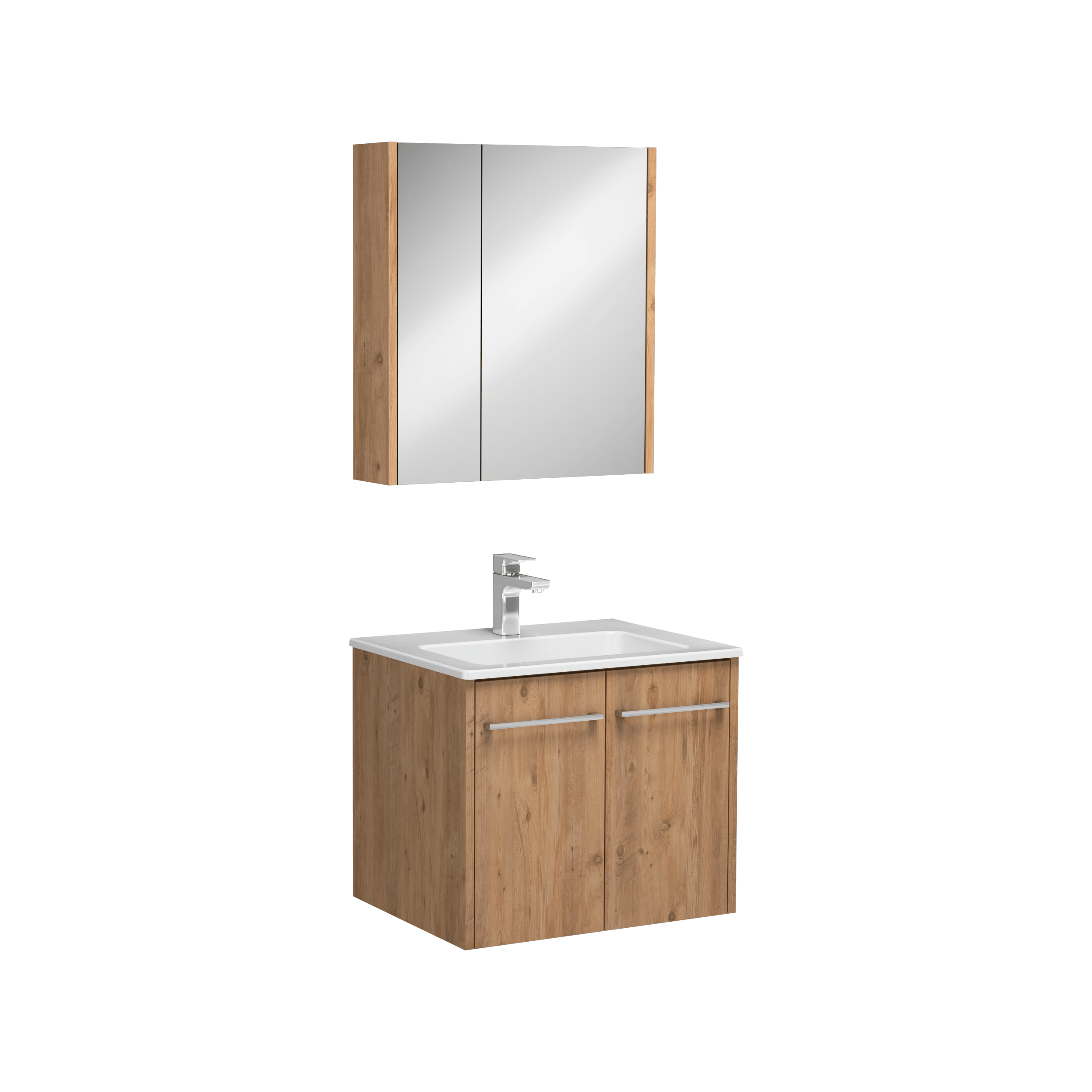Isvea Combinato Washbasin Cabinet with Cover 60 cm - atlantic pine