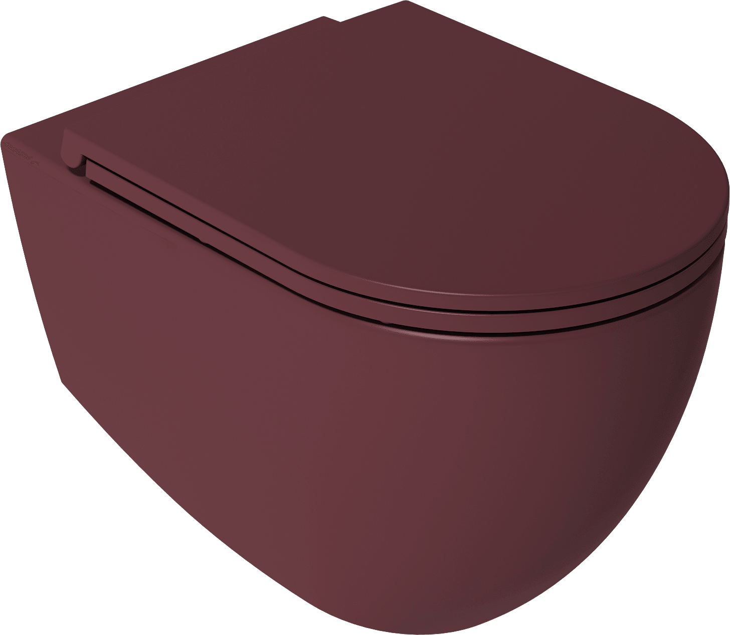 Isvea Infinity Due Wall-Hung Toilet - VORTEX - rustic burgundy