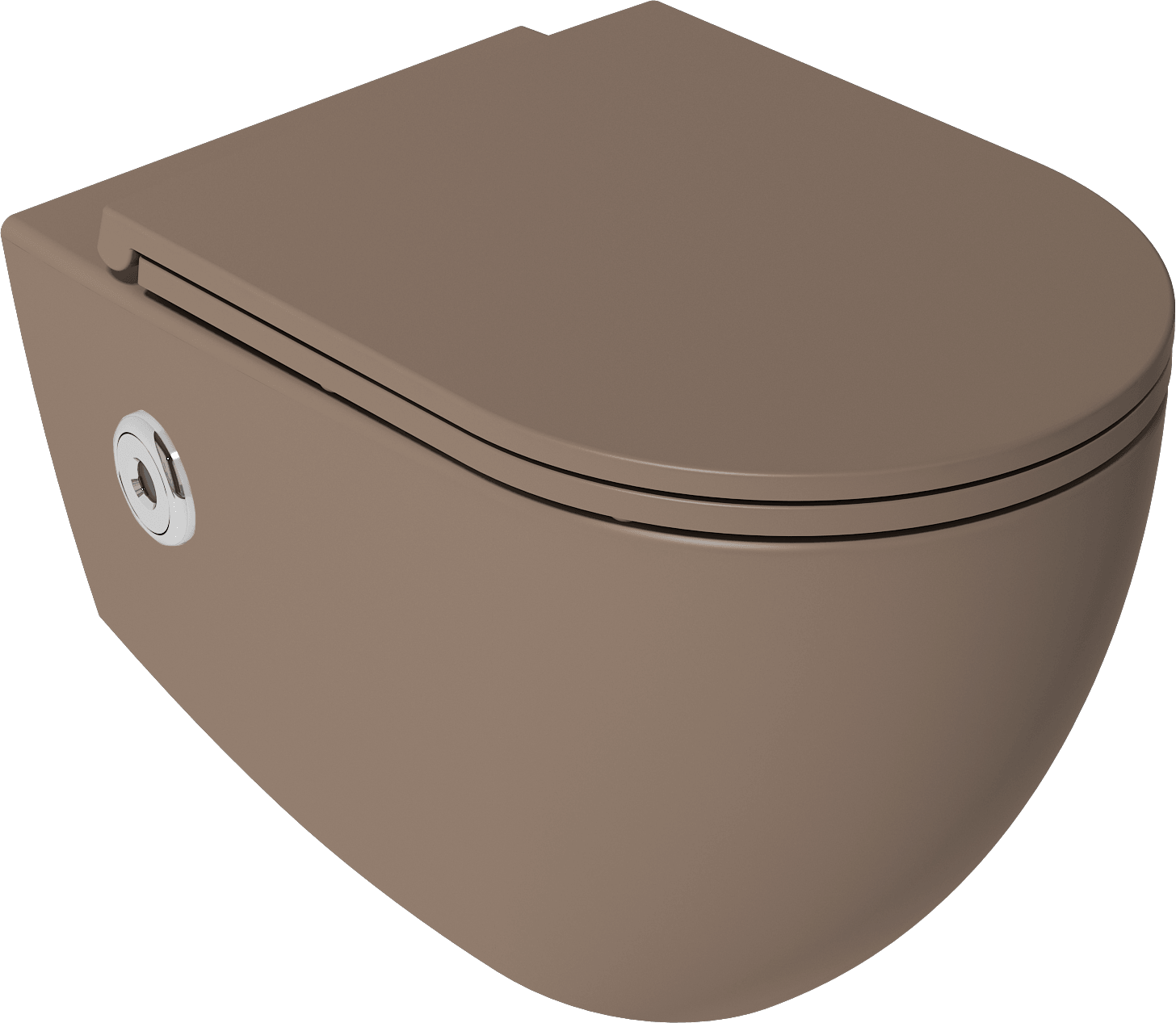 Isvea Infinity Due SensoClean Wall-Hung Toilet - VORTEX - mink
